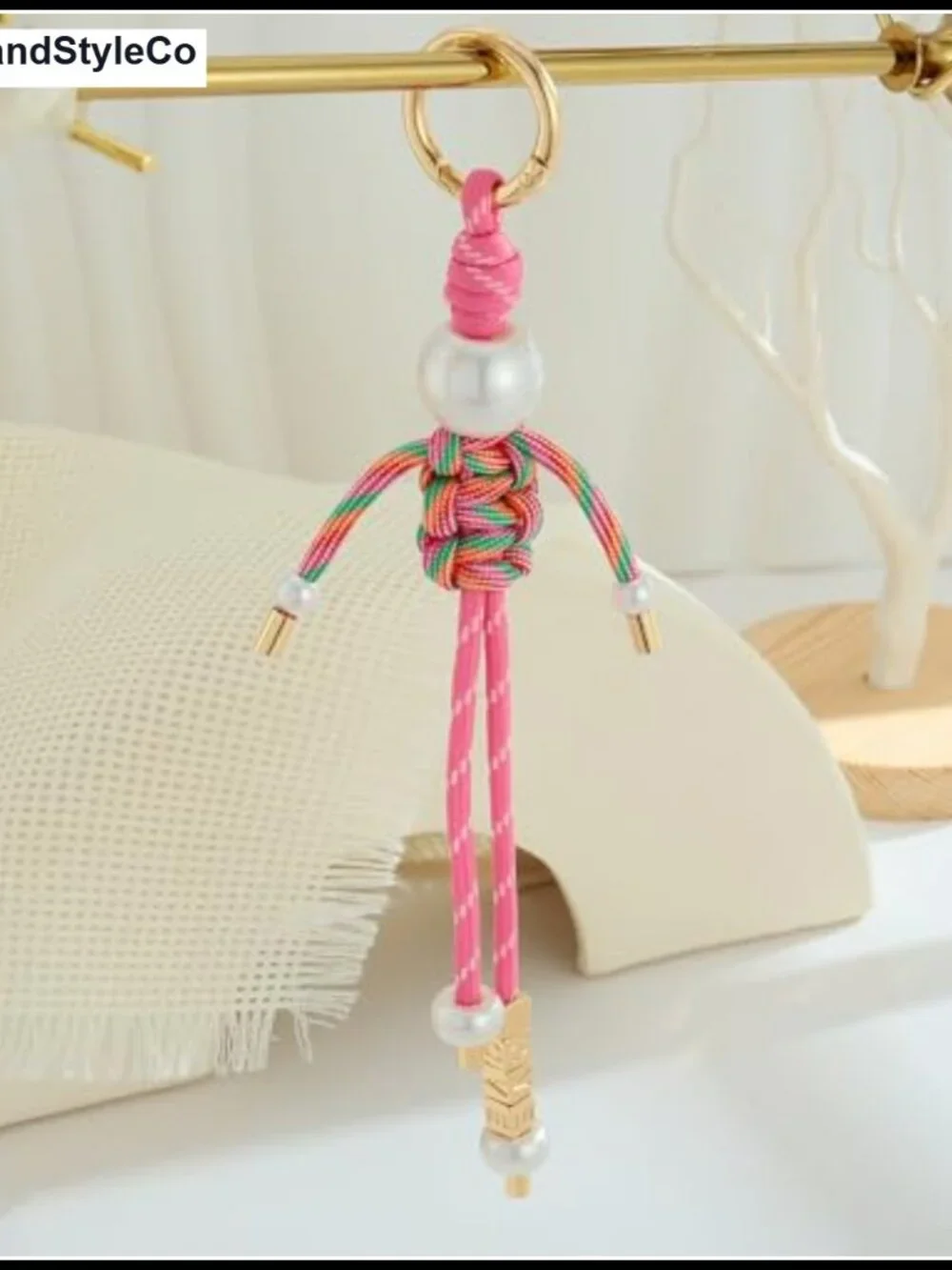 WOWORAMA Colorful Rope Keychain Bag Charm for Women